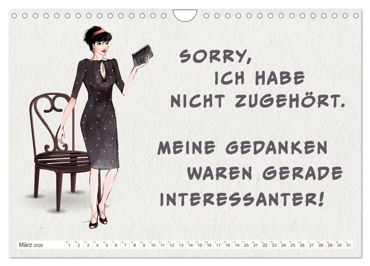 Bild: 9783457551837 | Frech aber ehrlich (Wandkalender 2026 DIN A4 quer), CALVENDO...