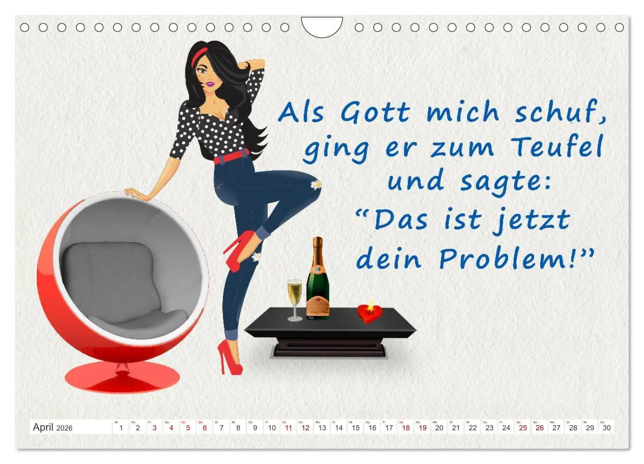 Bild: 9783457551837 | Frech aber ehrlich (Wandkalender 2026 DIN A4 quer), CALVENDO...