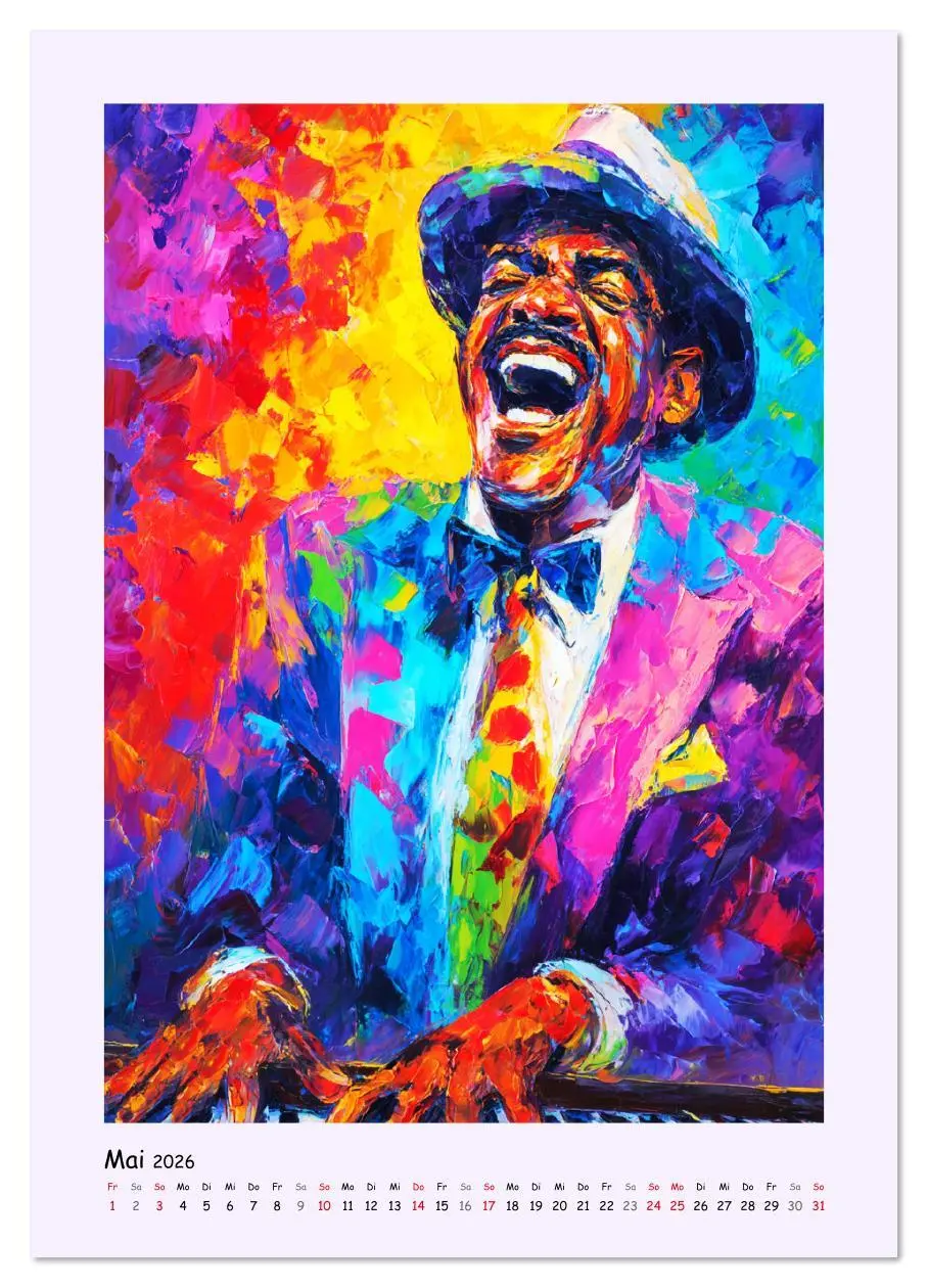 Bild: 9783516641837 | Jazz Seelen. Musiker im Takt der Farben (Wandkalender 2026 DIN A4...