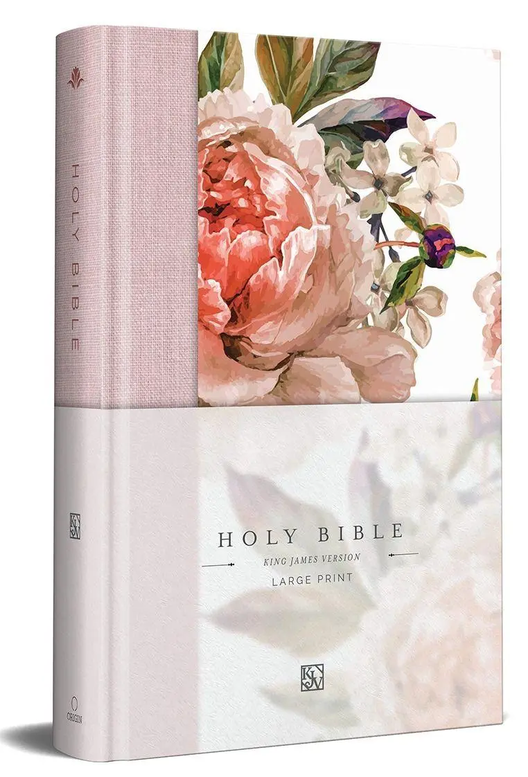 Cover: 9798890981837 | KJV Holy Bible, Large Print Medium Format, Pink Cloth Hardcover...