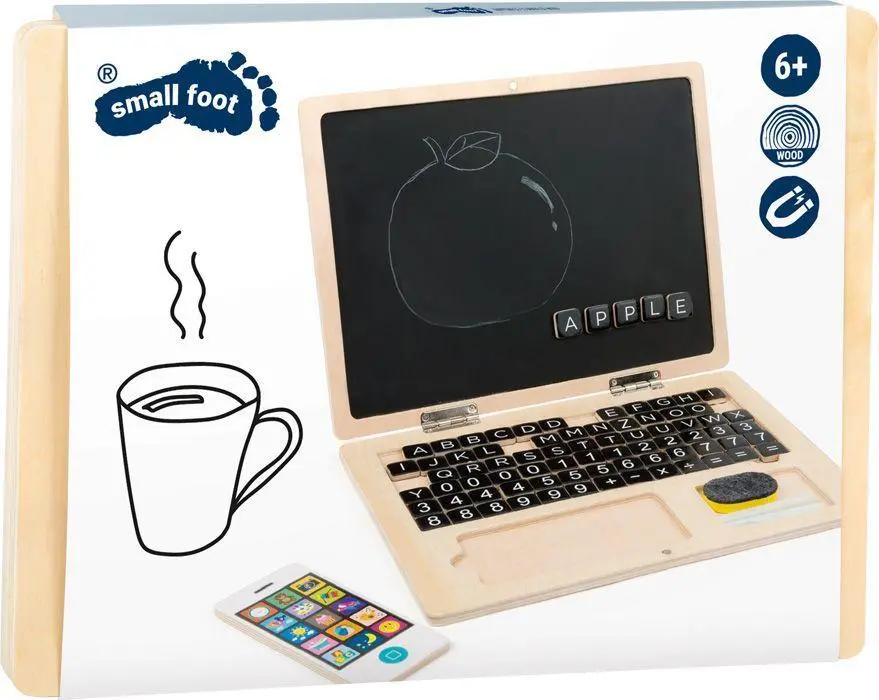Bild: 4020972111937 | Holz-Laptop mit Magnet-Tafel | small foot | 11193 | Deutsch | 2023
