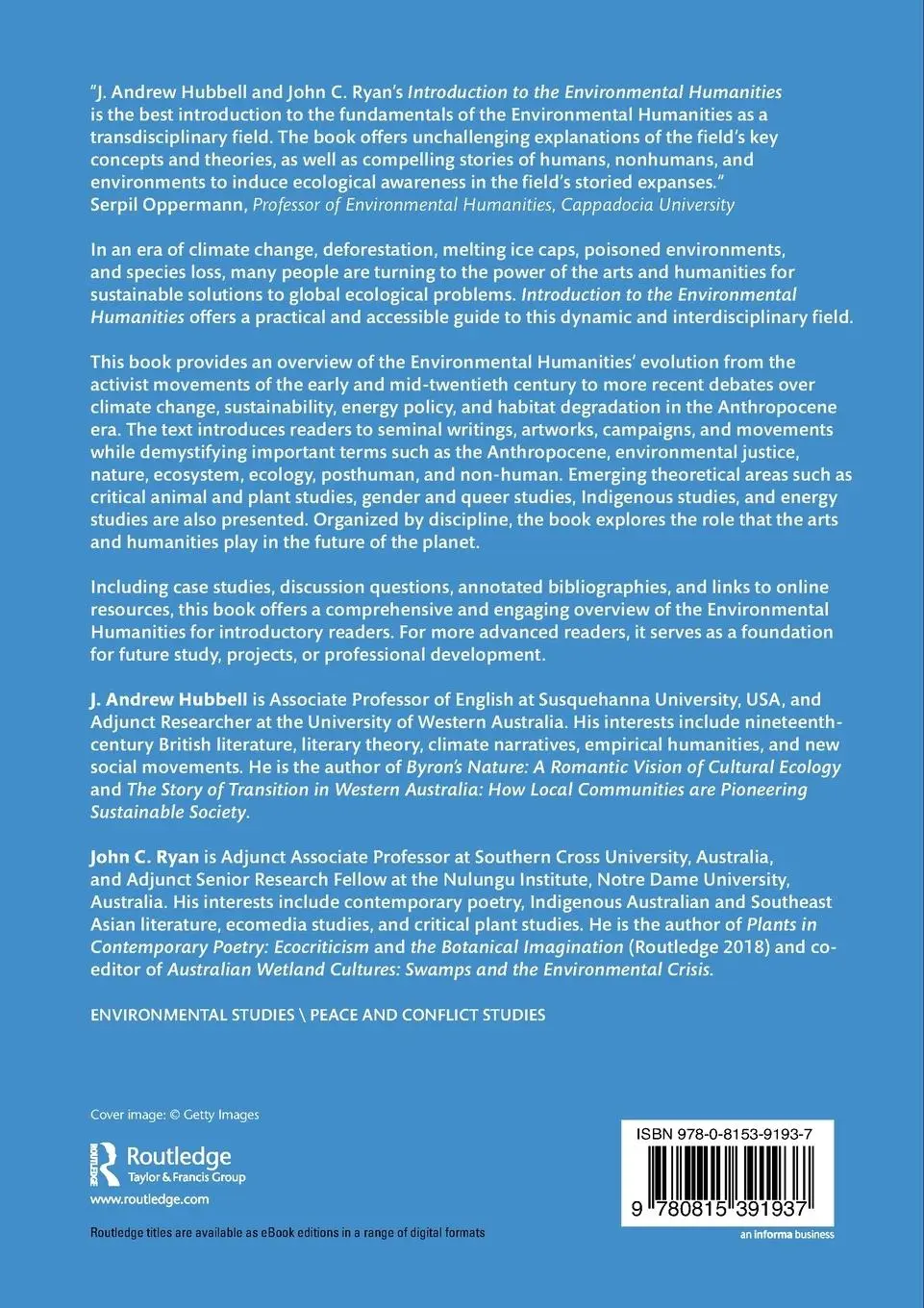 Rückseite: 9780815391937 | Introduction to the Environmental Humanities | Hubbell (u. a.) | Buch