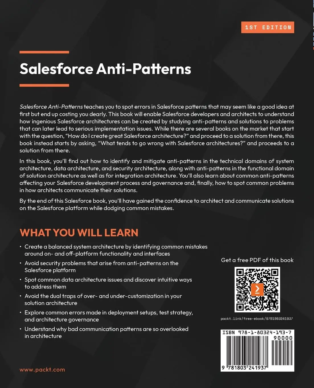 Rückseite: 9781803241937 | Salesforce Anti-Patterns | Lars Malmqvist | Taschenbuch | Englisch