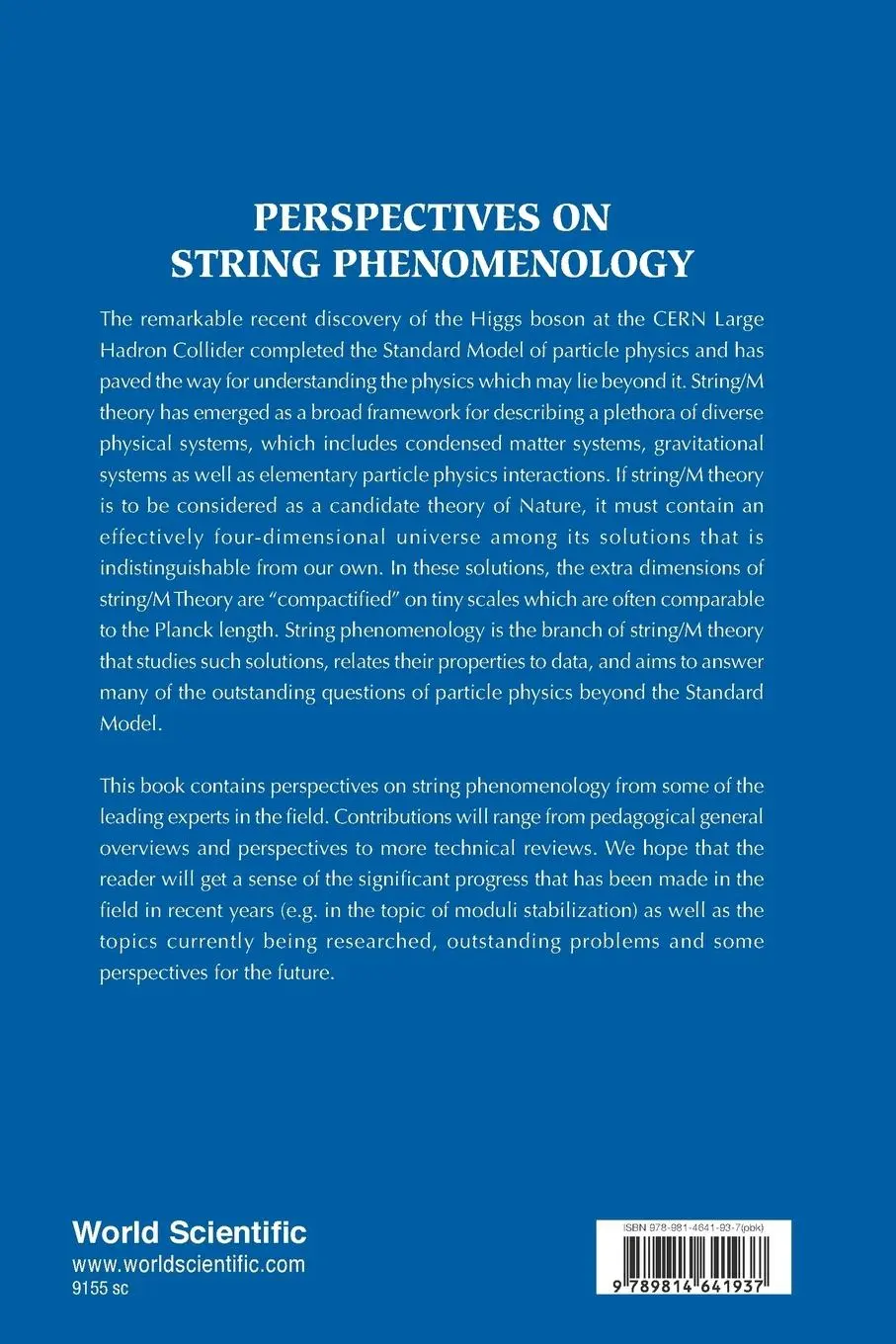 Rückseite: 9789814641937 | PERSPECTIVES ON STRING PHENOMENOLOGY | Acharya Bobby | Taschenbuch