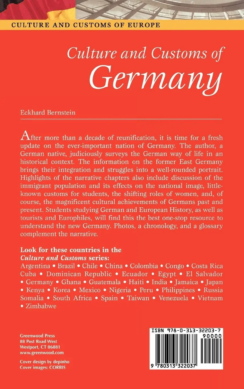 Rückseite: 9780313322037 | Culture and Customs of Germany | Eckhard Bernstein | Buch | Englisch