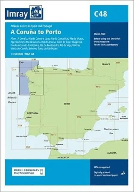Cover: 9781786792037 | Imray Chart C48 | A Coruna to Porto | Imray | (Land-)Karte | Englisch