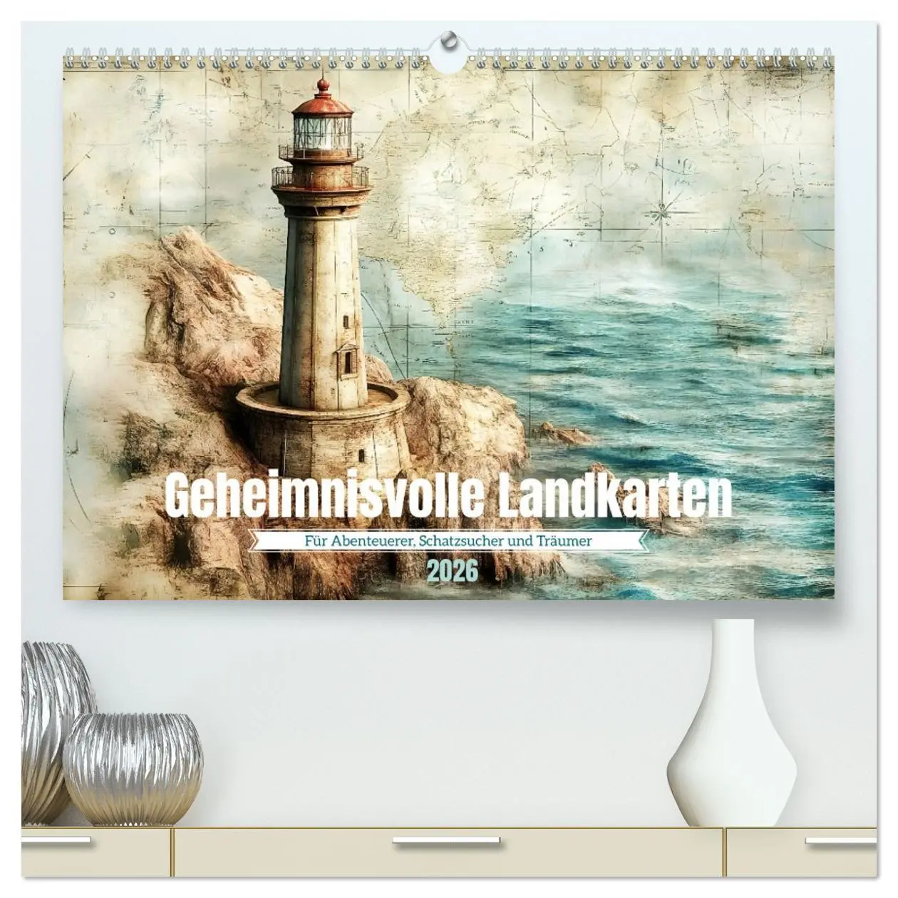 Cover: 9783457362037 | Geheimnisvolle Landkarten (hochwertiger Premium Wandkalender 2026...