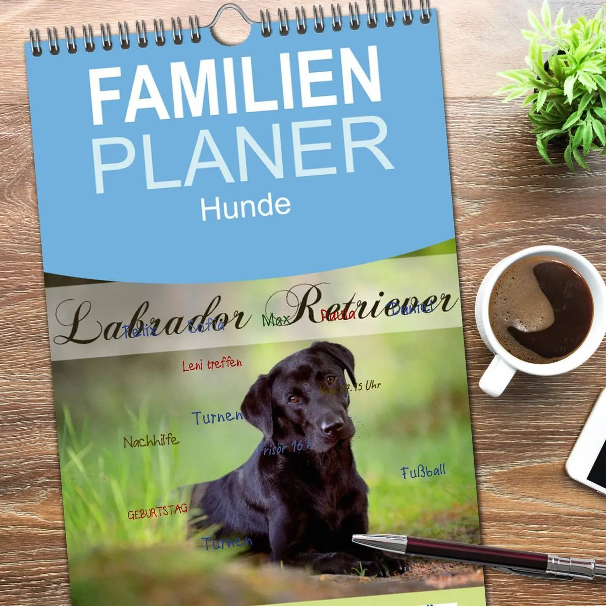 Bild: 9783516522037 | Familienplaner 2026 - Labrador Retriever mit 5 Spalten...