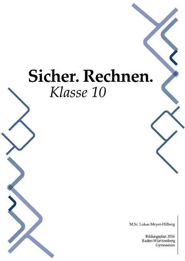 Cover: 9783746752037 | Sicher. Rechnen. | Klasse 10 | Lukas Meyer-Hilberg | Taschenbuch