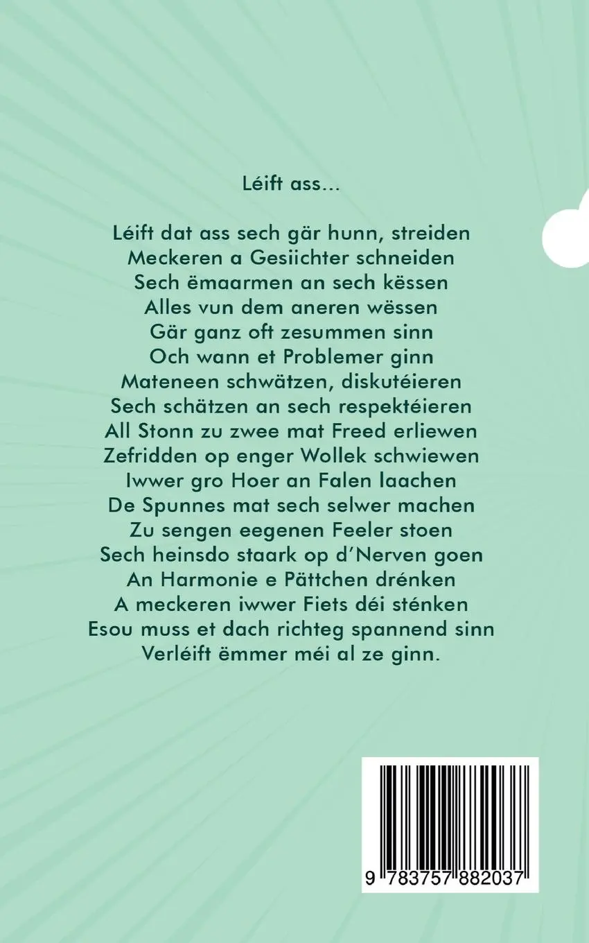 Rückseite: 9783757882037 | All Mënsch ass en Individuum | Gedichtesammlung | Robby Gengler | Buch