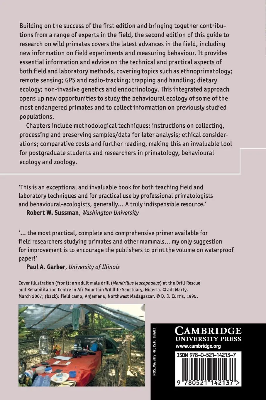 Rückseite: 9780521142137 | Field and Laboratory Methods in Primatology | Setchell (u. a.) | Buch