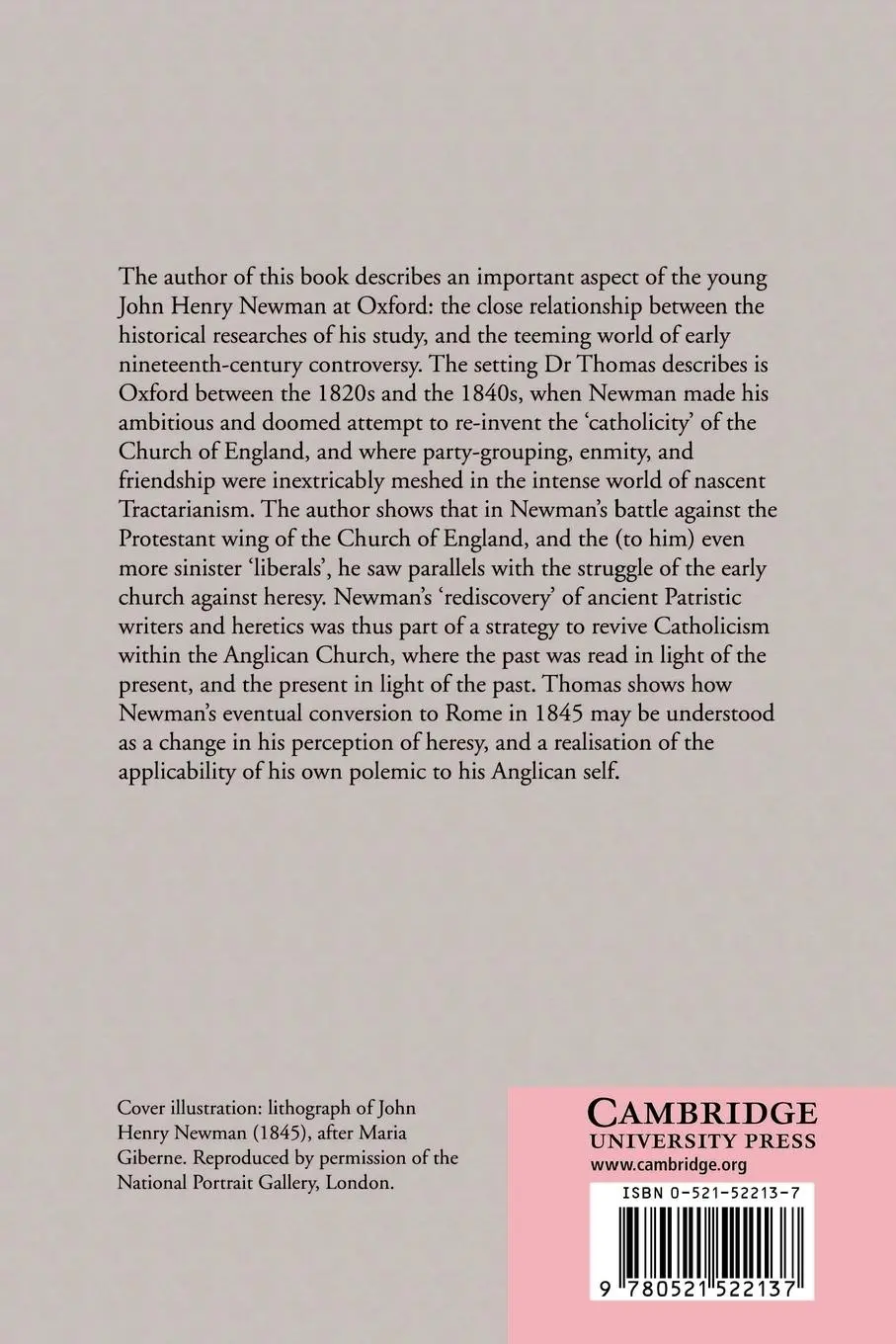 Rückseite: 9780521522137 | Newman and Heresy | The Anglican Years | Stephen Thomas (u. a.) | Buch