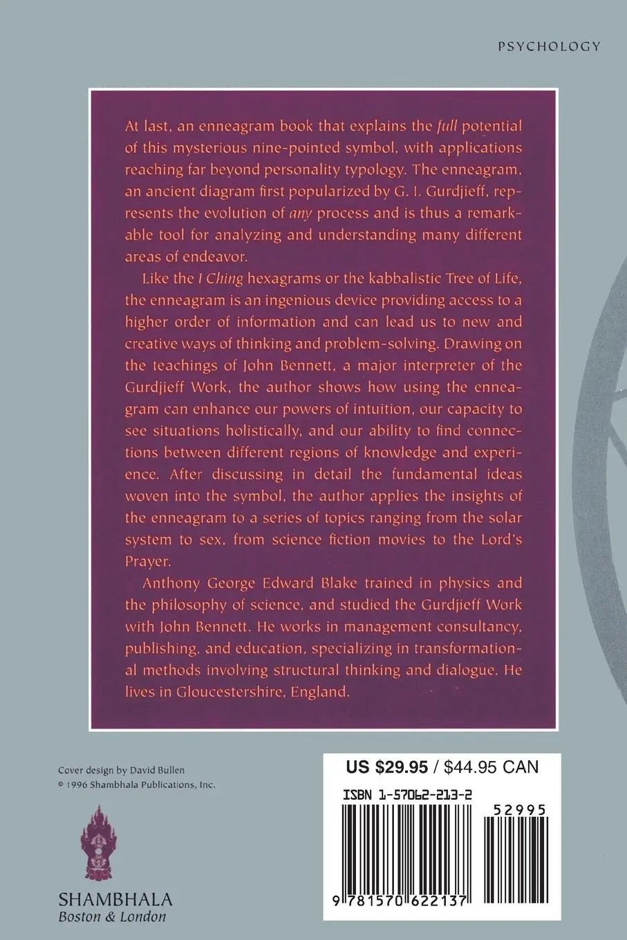 Rückseite: 9781570622137 | The Intelligent Enneagram | A. G. E. Blake | Taschenbuch | Englisch
