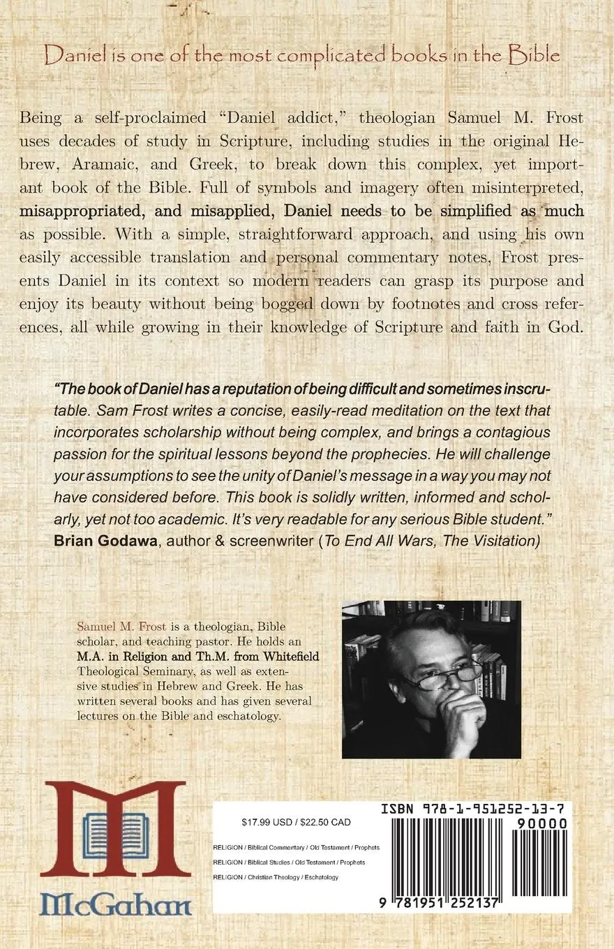 Rückseite: 9781951252137 | Daniel Unplugged | A Commentary &amp; Translation | Samuel M. Frost | Buch