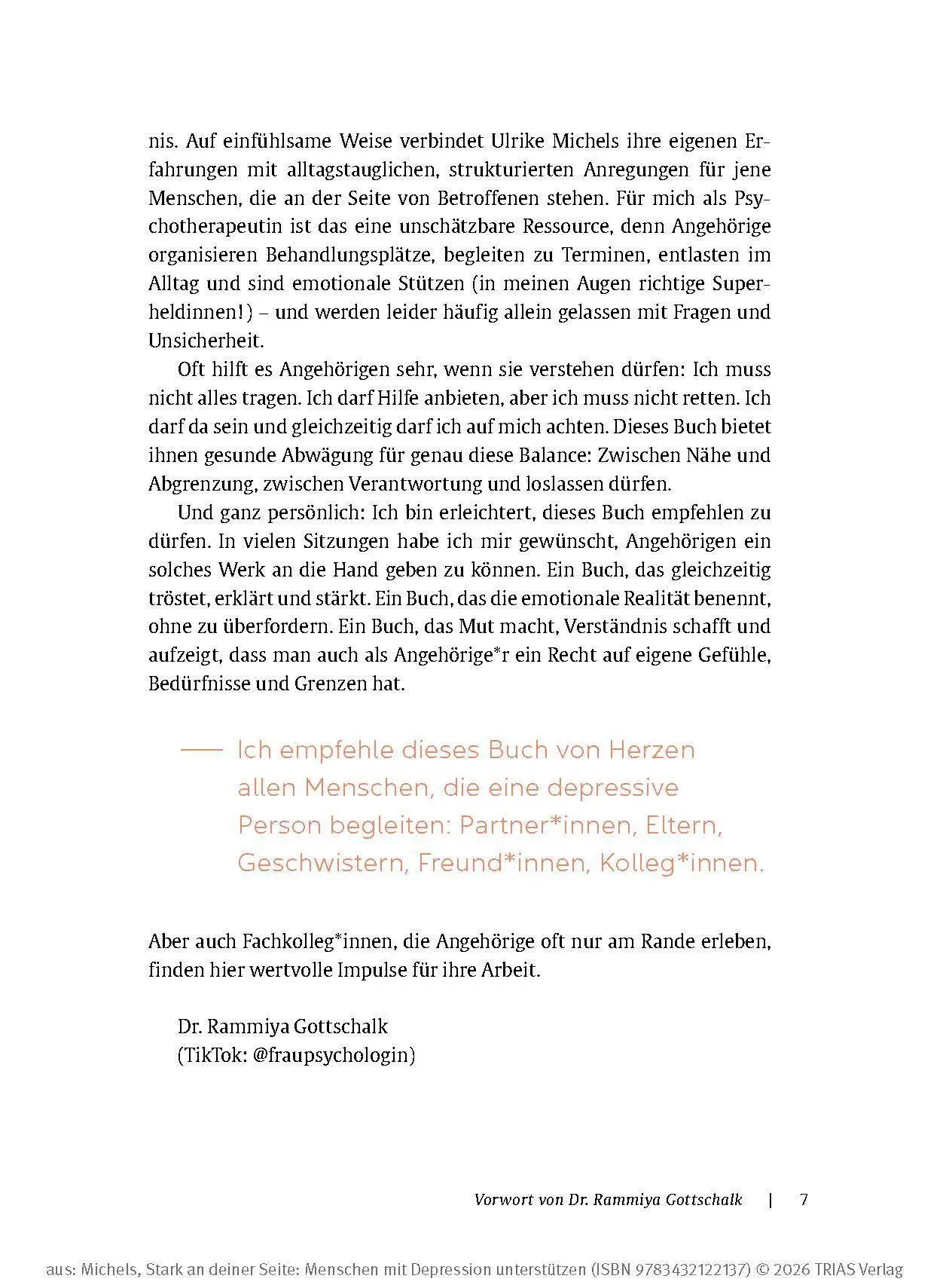 Bild: 9783432122137 | Stark an deiner Seite: Menschen mit Depression unterstützen | Michels
