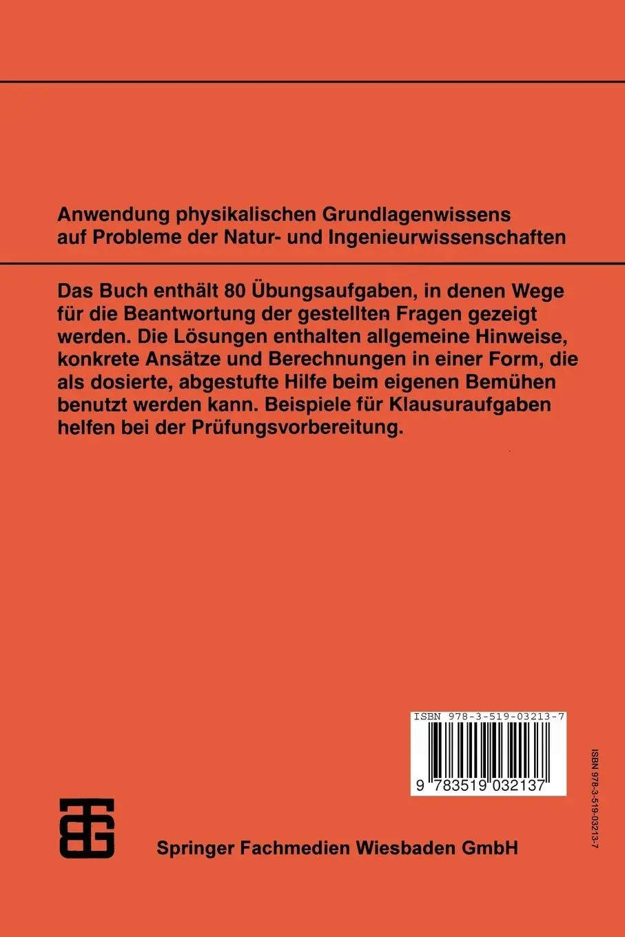 Rückseite: 9783519032137 | Physik-Übungen für Ingenieure | Eckard Gerlach (u. a.) | Taschenbuch