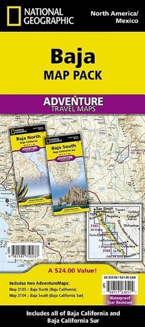 Baja [Map Pack Bundle]  National Geographic Maps  (Land-)Karte  National Geographic Adventure  Englisch  2008 - National Geographic Maps