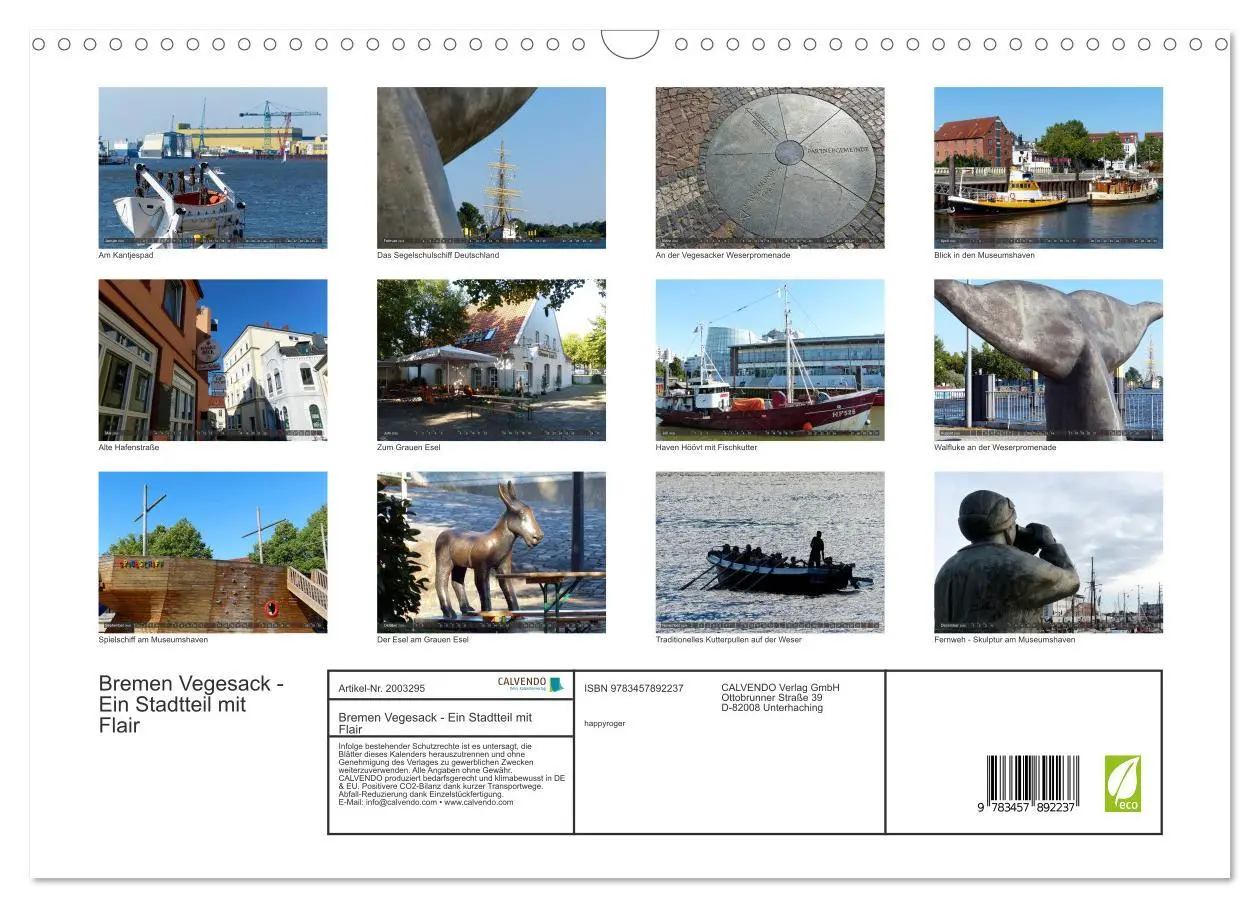 Bild: 9783457892237 | Bremen Vegesack - Ein Stadtteil mit Flair (Wandkalender 2026 DIN A3...