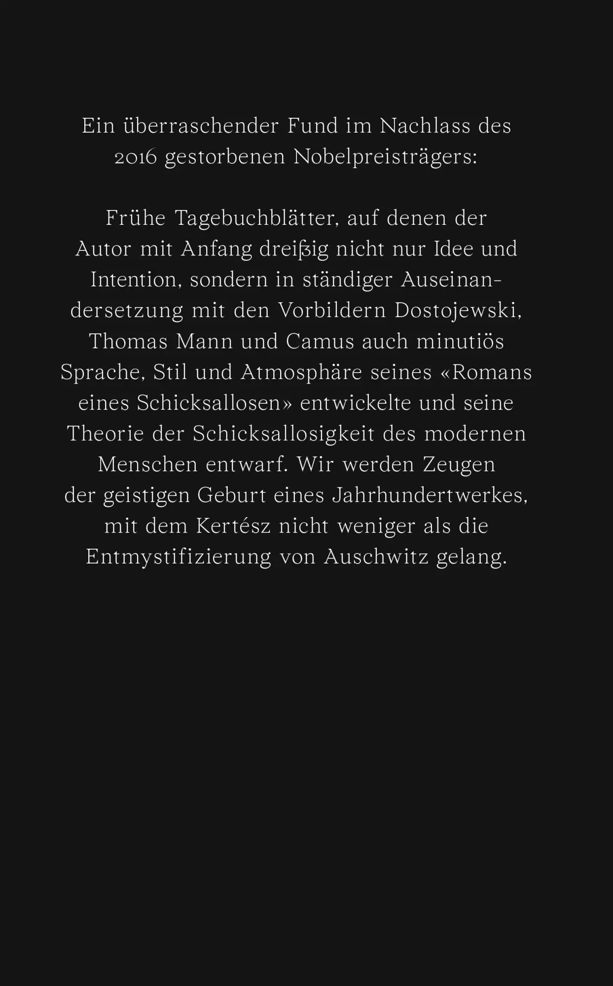 Rückseite: 9783498002237 | Heimweh nach dem Tod | Imre Kertész | Buch | 144 S. | Deutsch | 2022