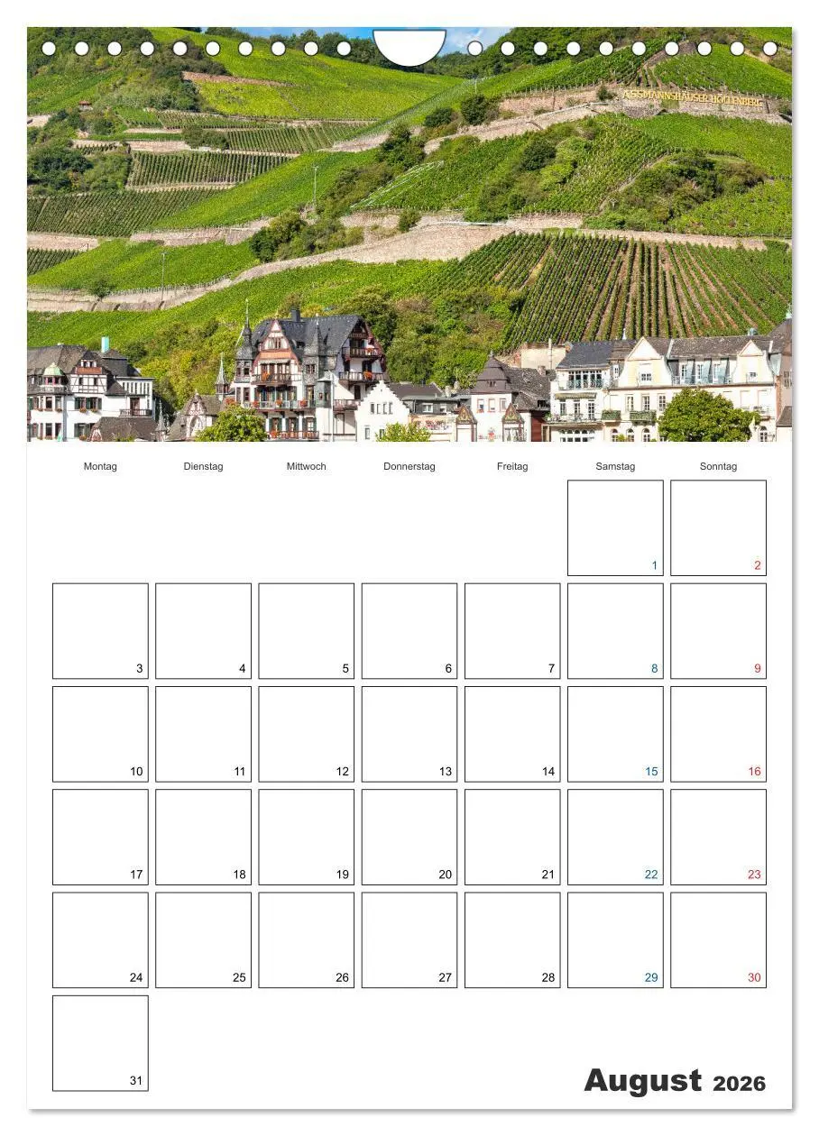 Bild: 9783516432237 | Rheingau Terminplaner (Wandkalender 2026 DIN A4 hoch), CALVENDO...