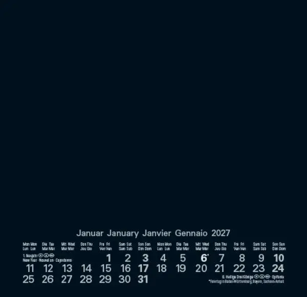 Bild: 9783819302237 | Foto-Malen-Basteln Bastelkalender schwarz quer 2027 | Verlag Korsch
