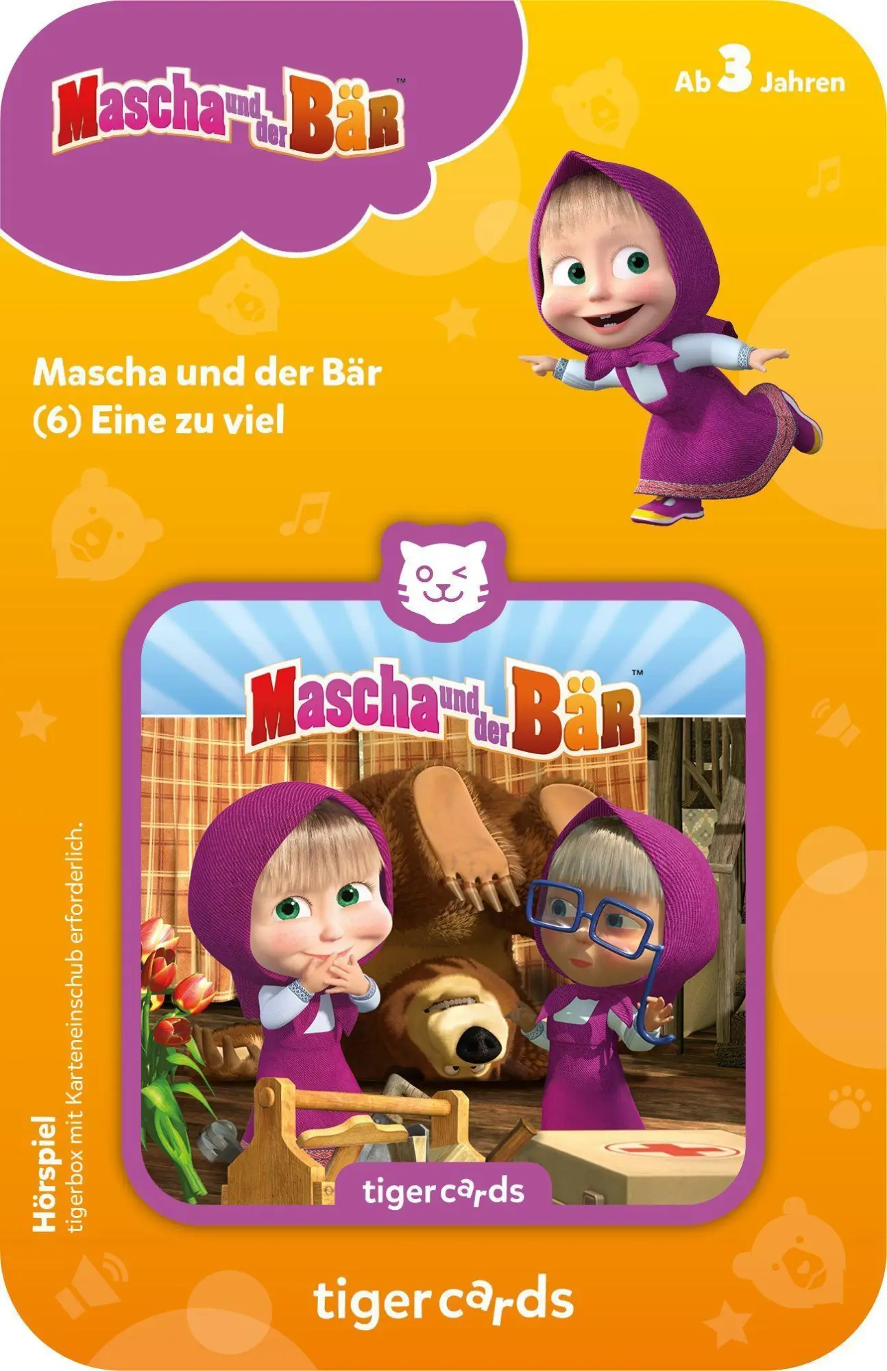 Bild: 4260535482337 | tigercard - Mascha und der Bär - Folge 6: Eine zu viel | Deutsch