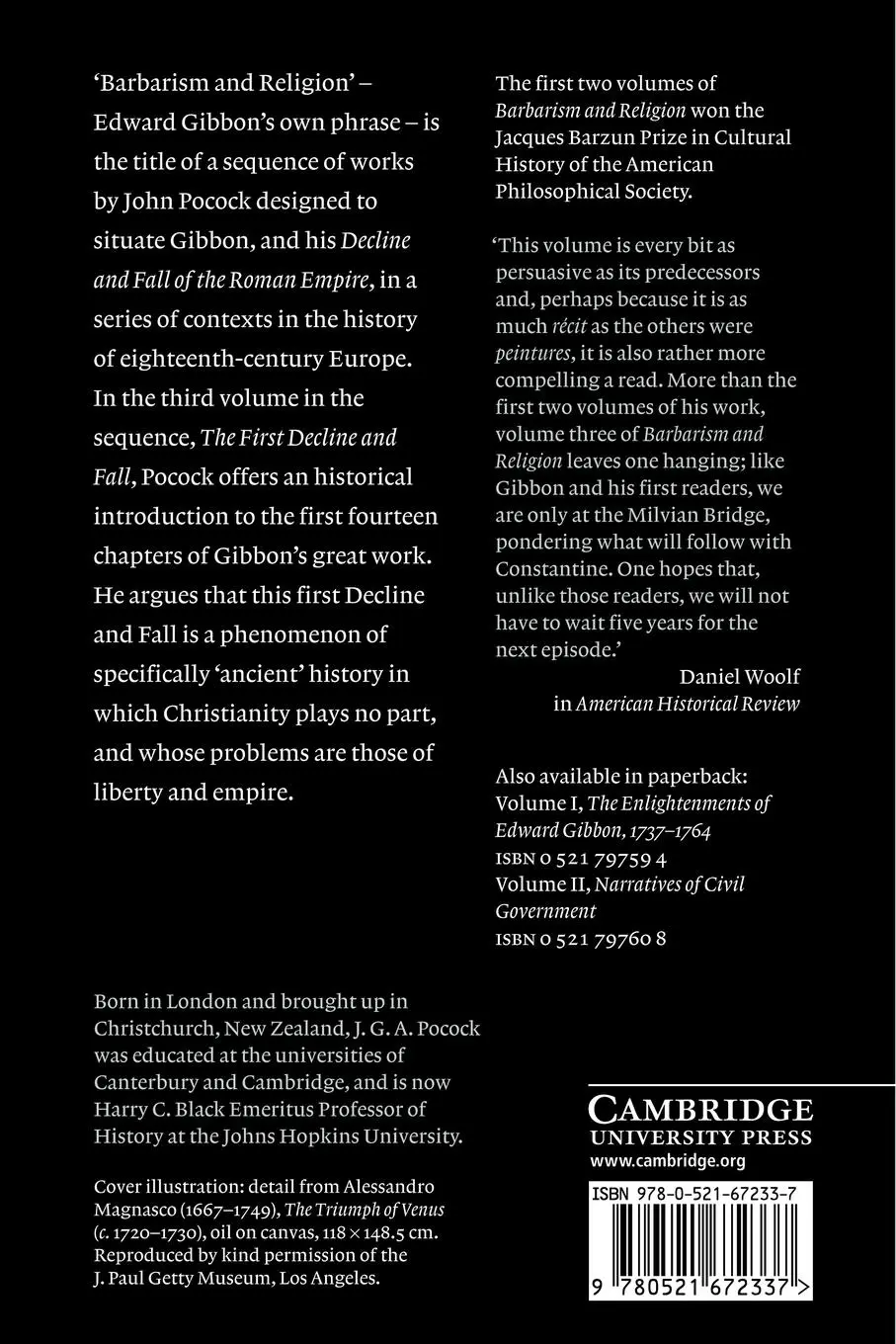 Rückseite: 9780521672337 | Barbarism and Religion, Volume 3 | The First Decline and Fall | Pocock