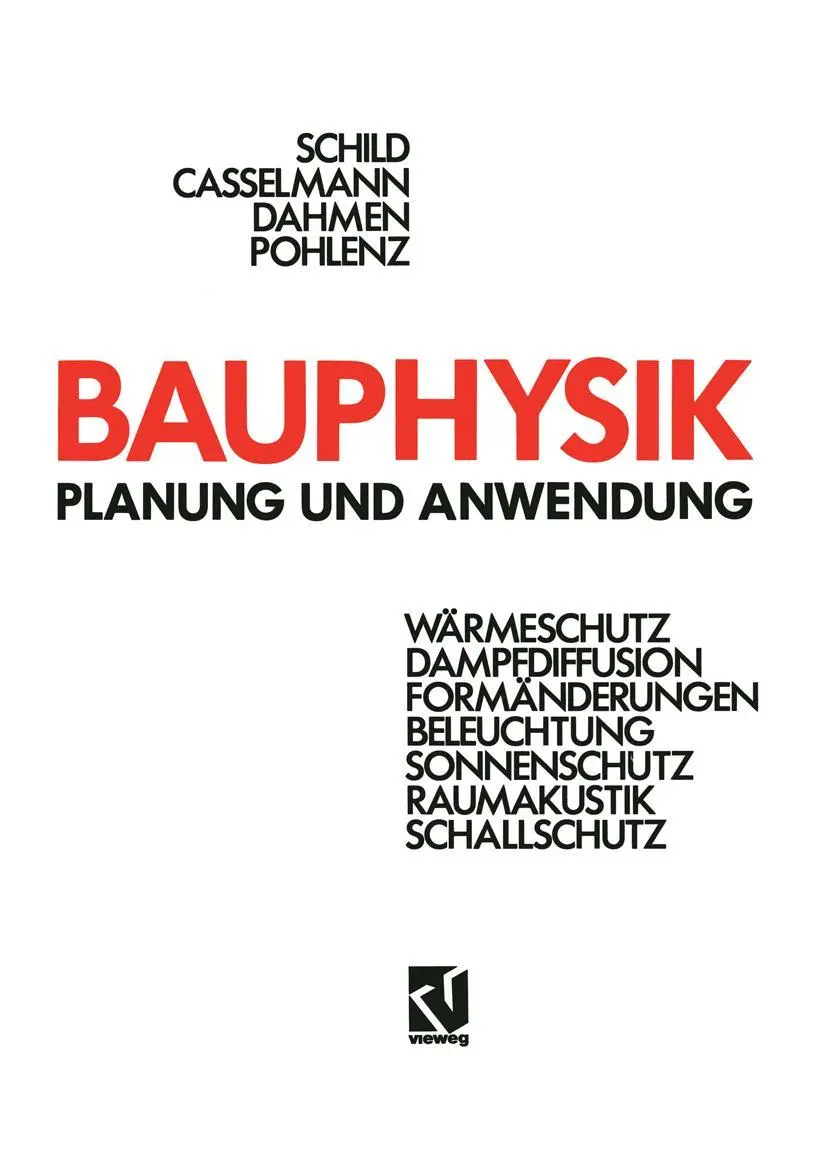 Cover: 9783322832337 | Bauphysik | Planung und Anwendung | Erich Schild (u. a.) | Taschenbuch