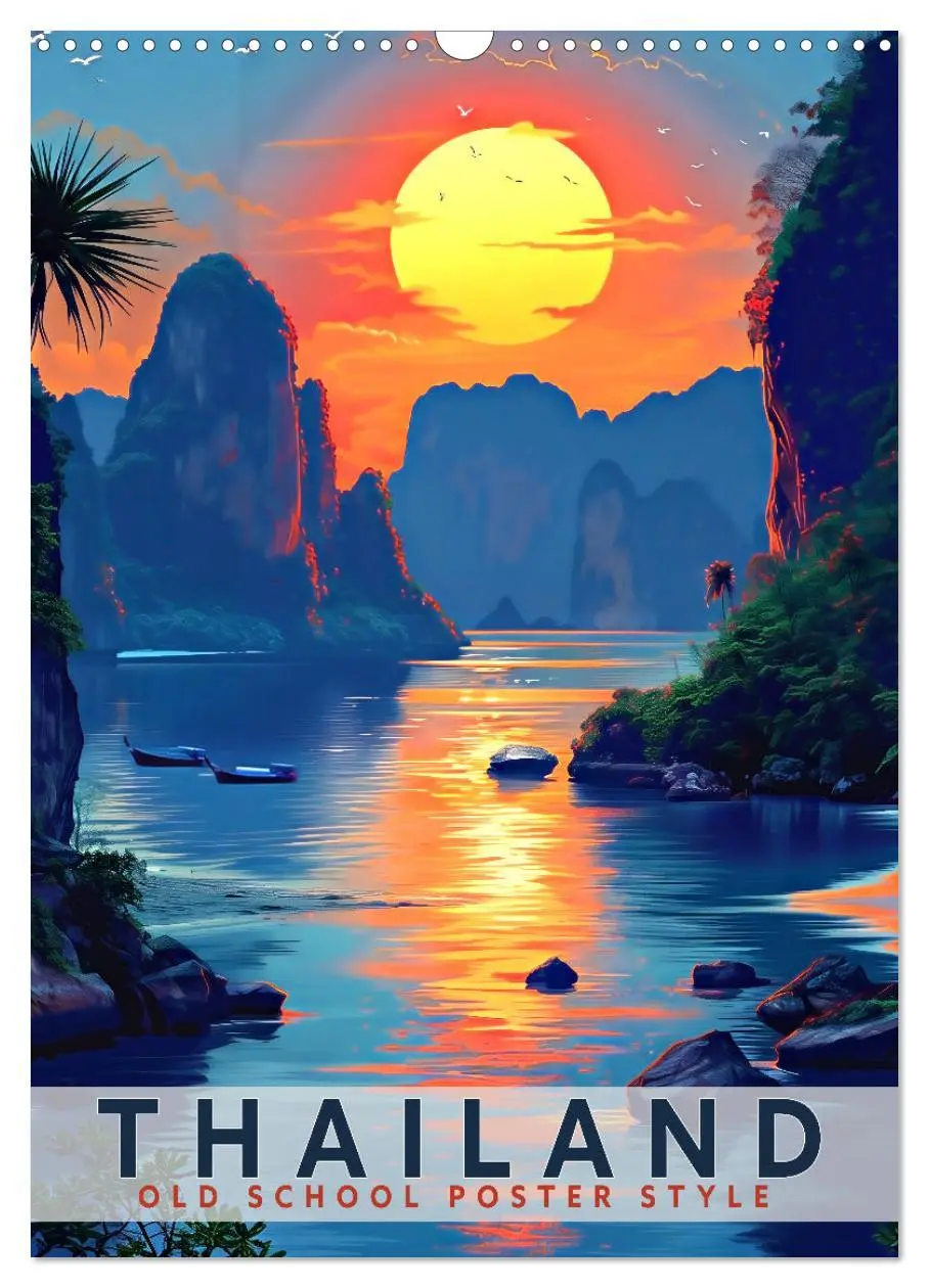 Cover: 9783516282337 | Thailand - Old School Poster Style (Wandkalender 2026 DIN A3 hoch),...