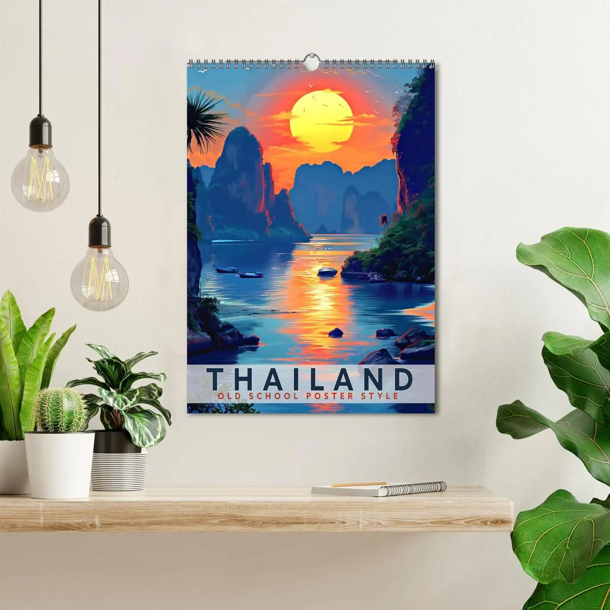 Bild: 9783516282337 | Thailand - Old School Poster Style (Wandkalender 2026 DIN A3 hoch),...