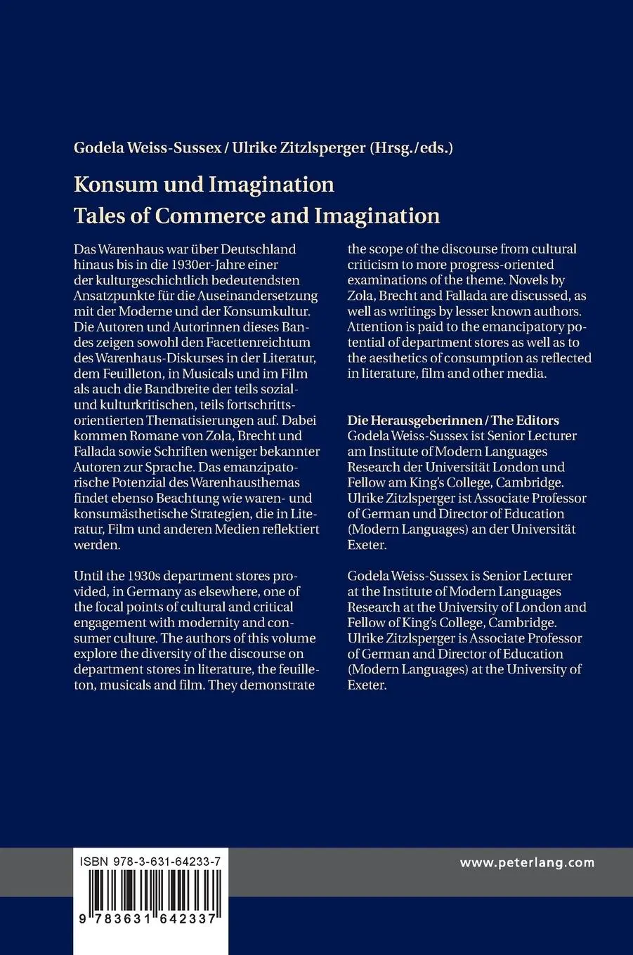 Rückseite: 9783631642337 | Konsum und Imagination- Tales of Commerce and Imagination | Buch