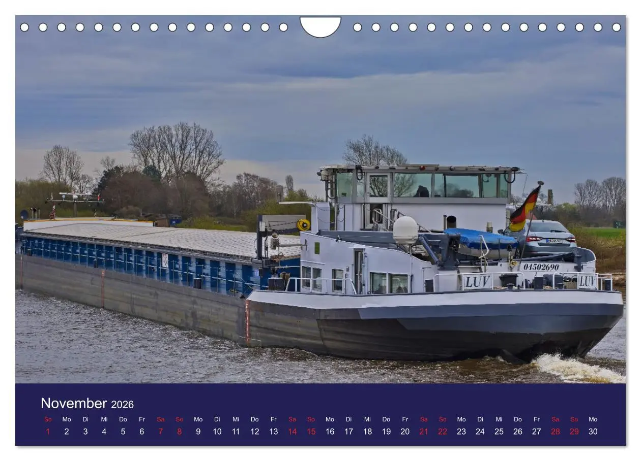Bild: 9783457322437 | Binnenschiffe im Norden (Wandkalender 2026 DIN A4 quer), CALVENDO...
