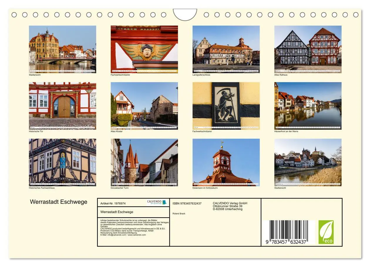 Bild: 9783457632437 | Werrastadt Eschwege (Wandkalender 2026 DIN A4 quer), CALVENDO...