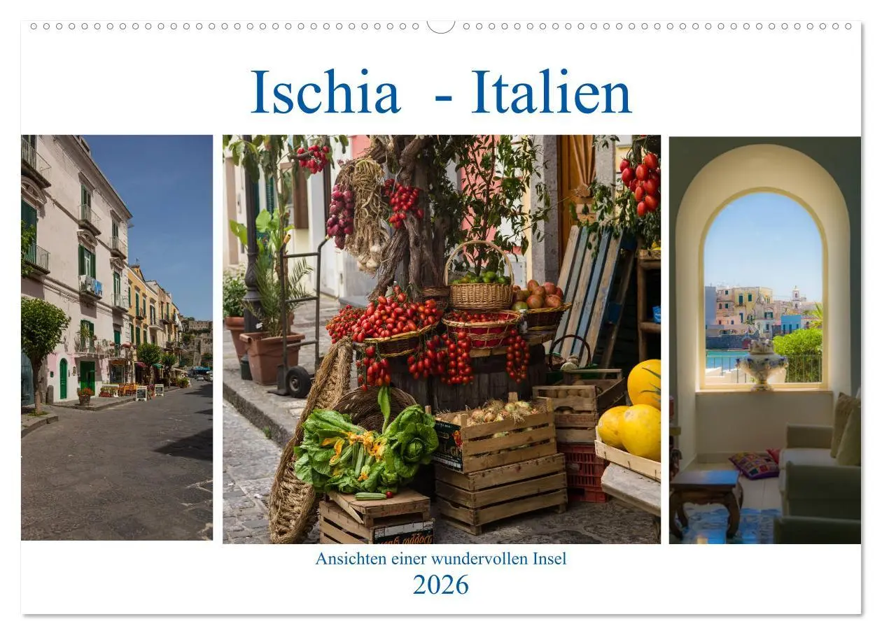 Cover: 9783457872437 | Ischia - Italien (Wandkalender 2026 DIN A2 quer), CALVENDO...