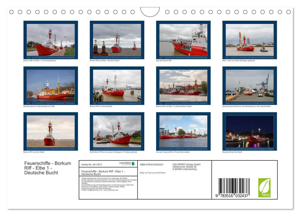 Bild: 9783516032437 | Feuerschiffe - Borkum Riff - Elbe 1 - Deutsche Bucht (Wandkalender...