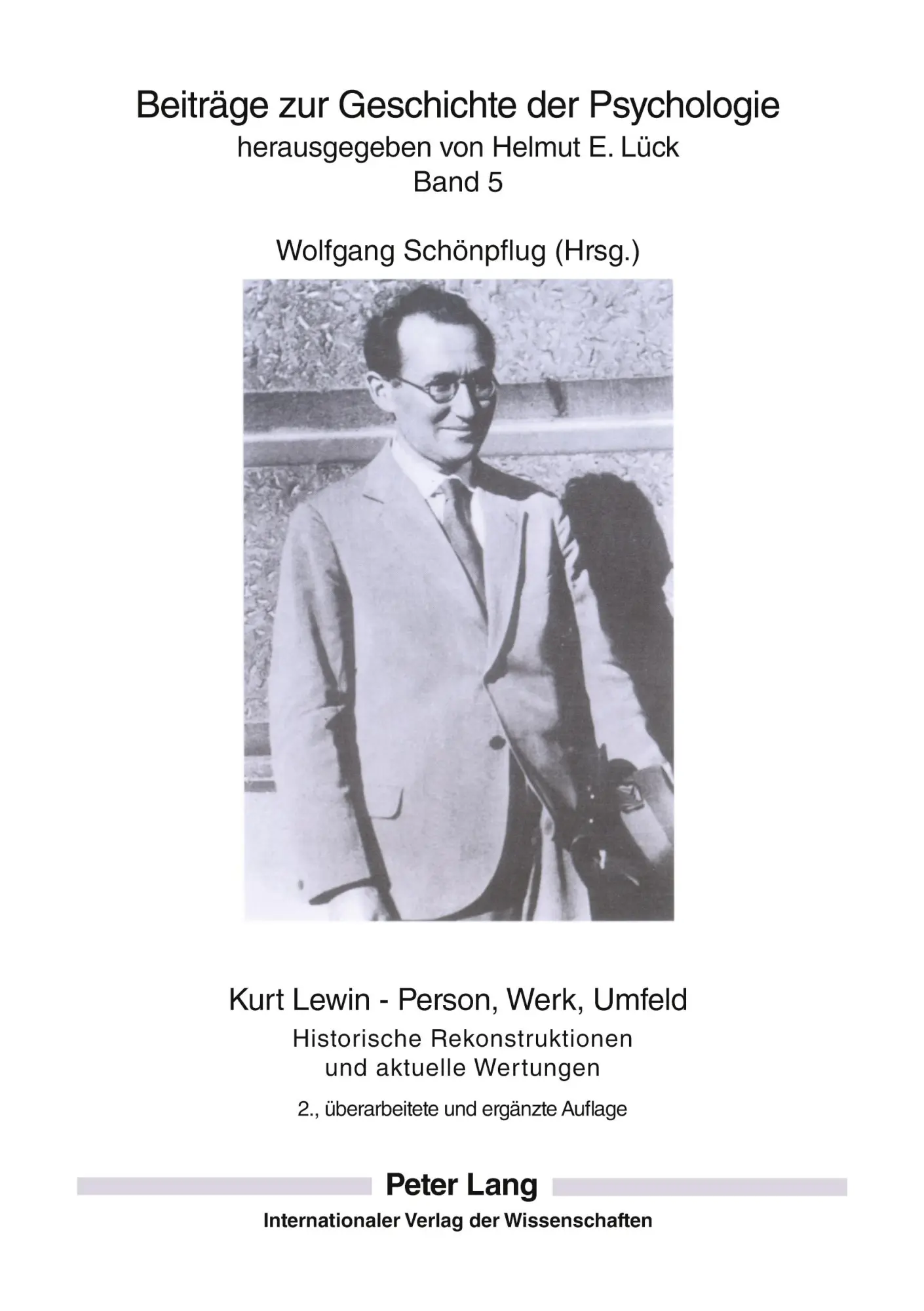 Cover: 9783631562437 | Kurt Lewin - Person, Werk, Umfeld | Wolfgang Schönpflug | Taschenbuch