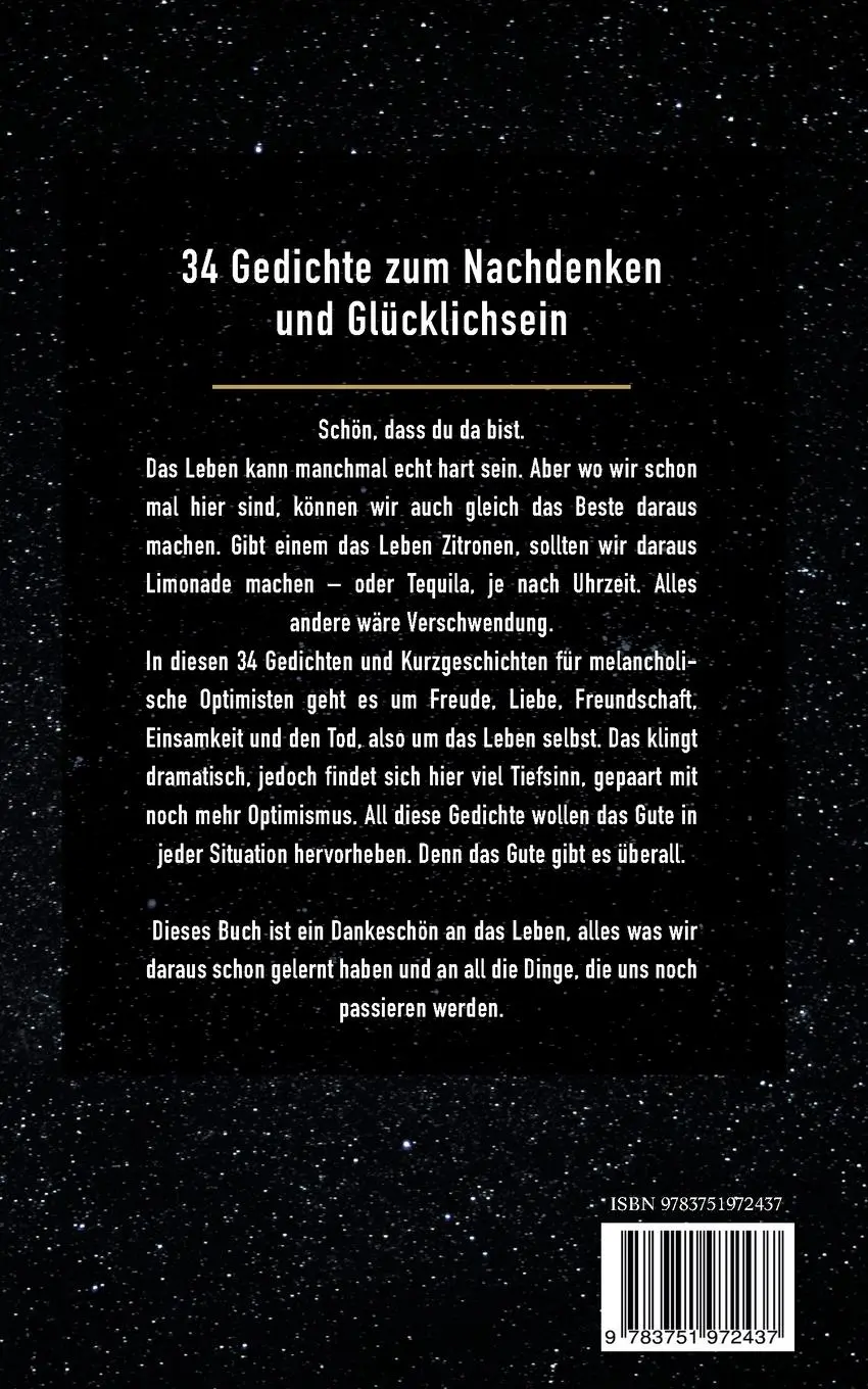 Rückseite: 9783751972437 | Gedanken to go | 34 Gedichte für die Seele | Yasemin Kücük | Buch