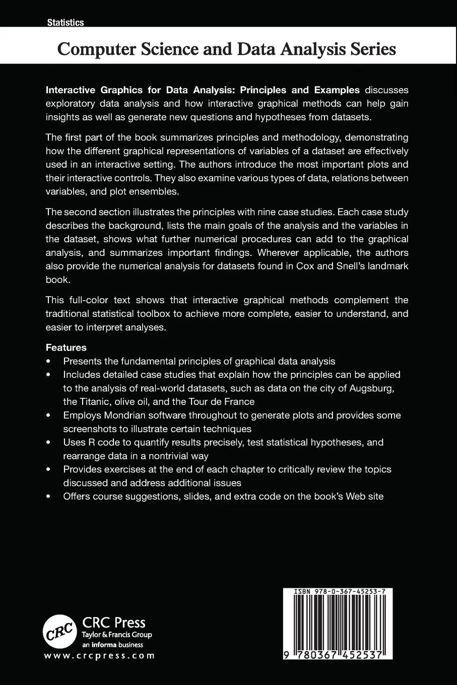 Rückseite: 9780367452537 | Interactive Graphics for Data Analysis | Principles and Examples