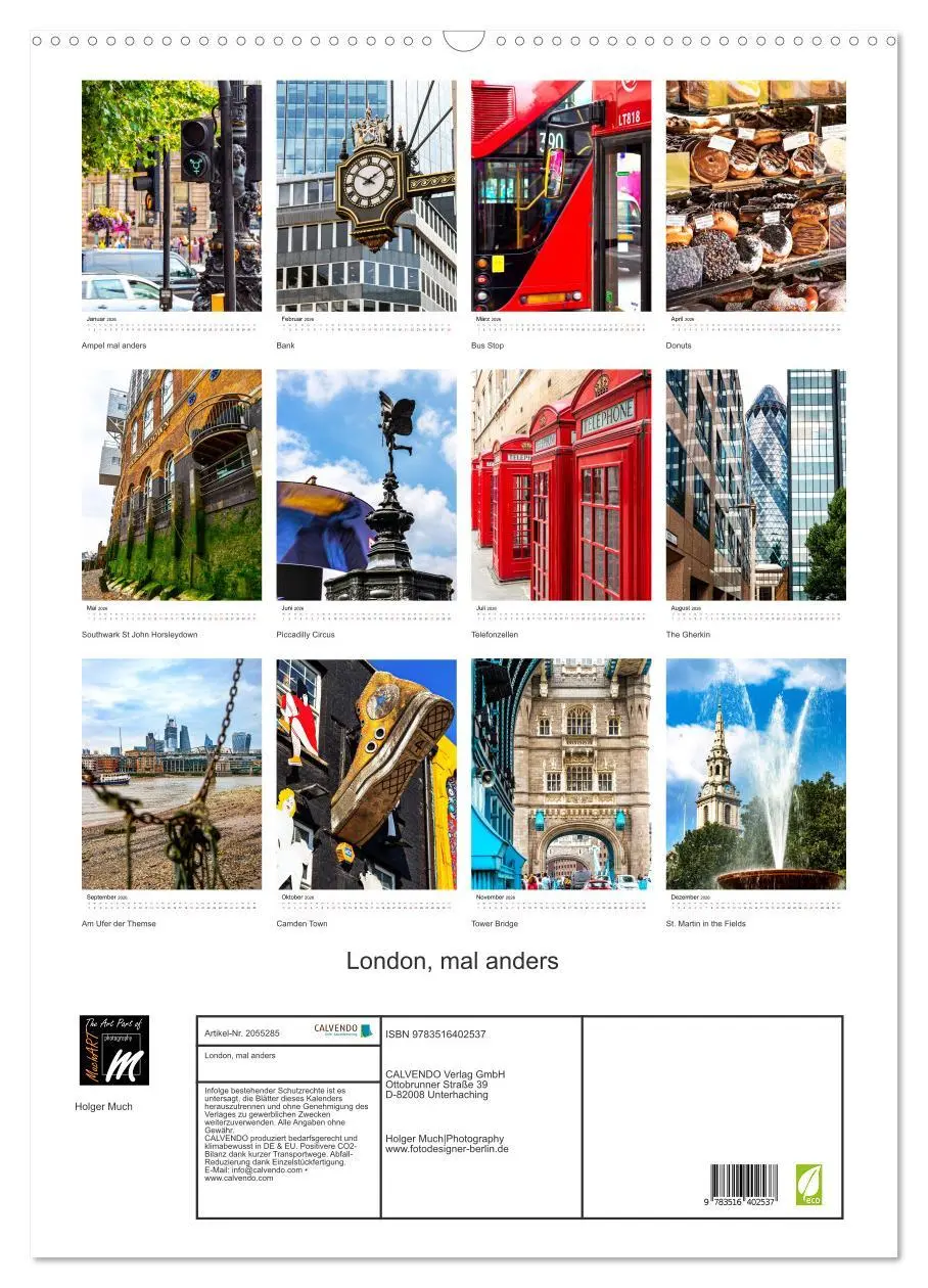 Bild: 9783516402537 | London, mal anders (Wandkalender 2026 DIN A2 hoch), CALVENDO...