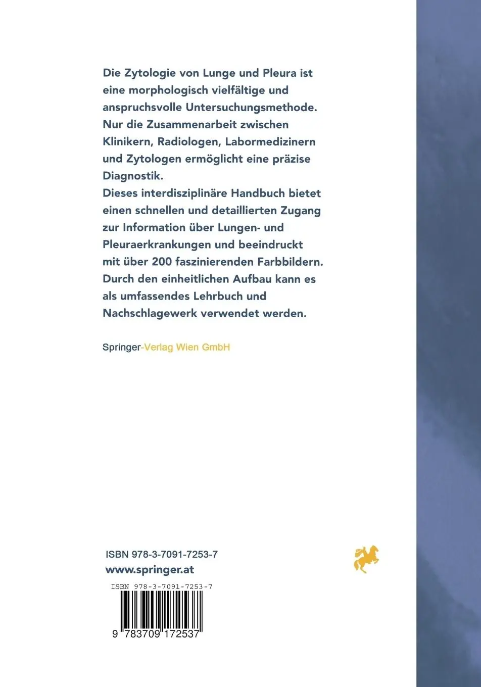 Rückseite: 9783709172537 | Klinische Zytologie der Lunge und Pleura | Handbuch und Farbatlas