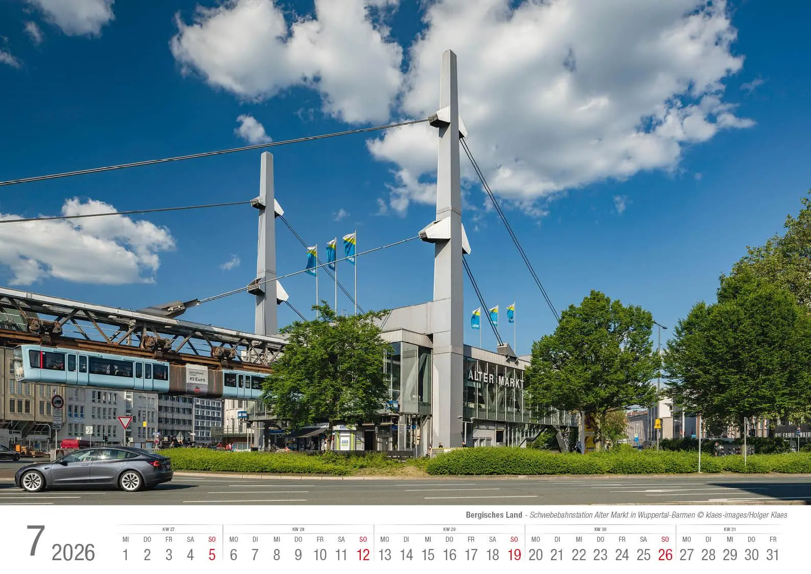 Bild: 9783965352537 | Bergisches Land 2026 Bildkalender A3 quer, spiralgebunden | Klaes