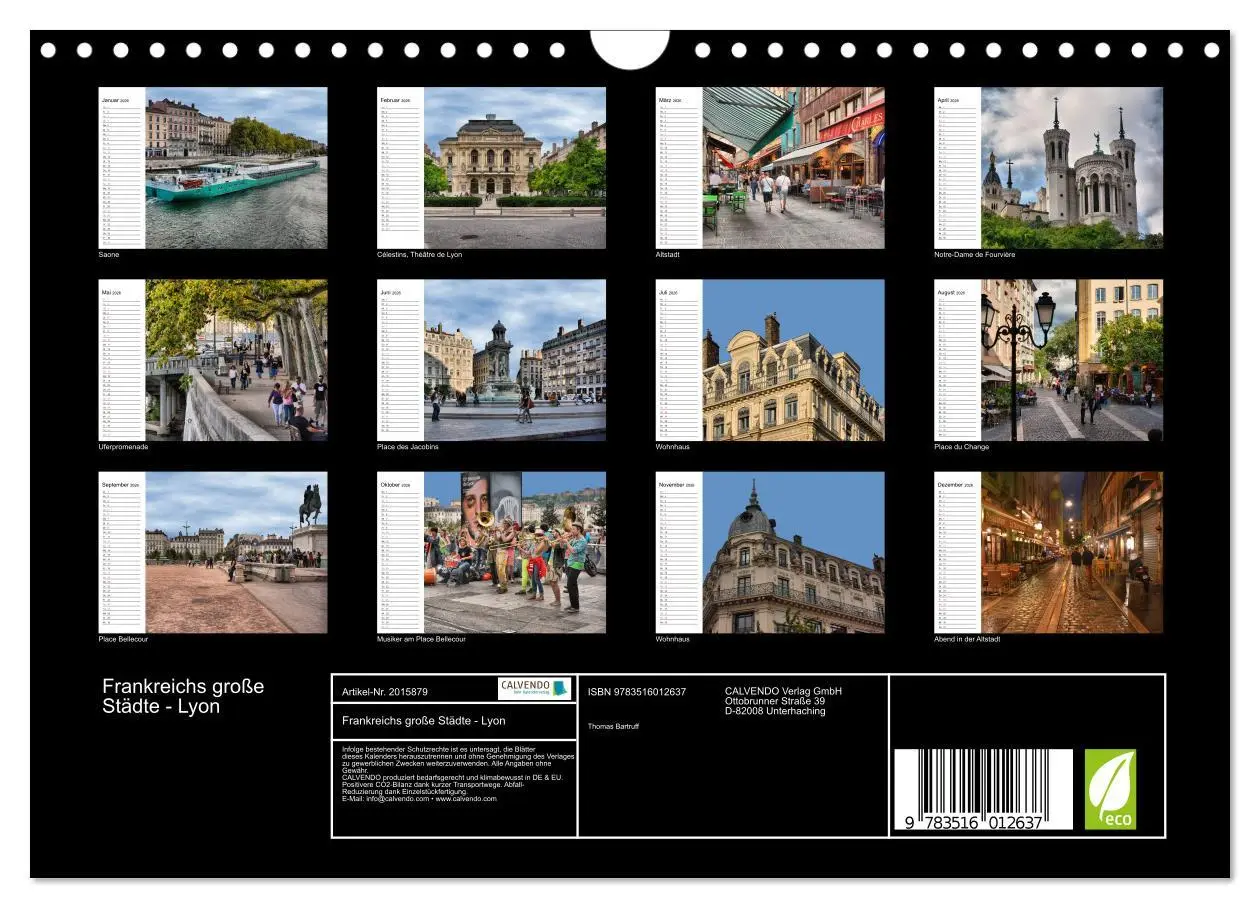 Bild: 9783516012637 | Frankreichs große Städte - Lyon (Wandkalender 2026 DIN A4 quer),...