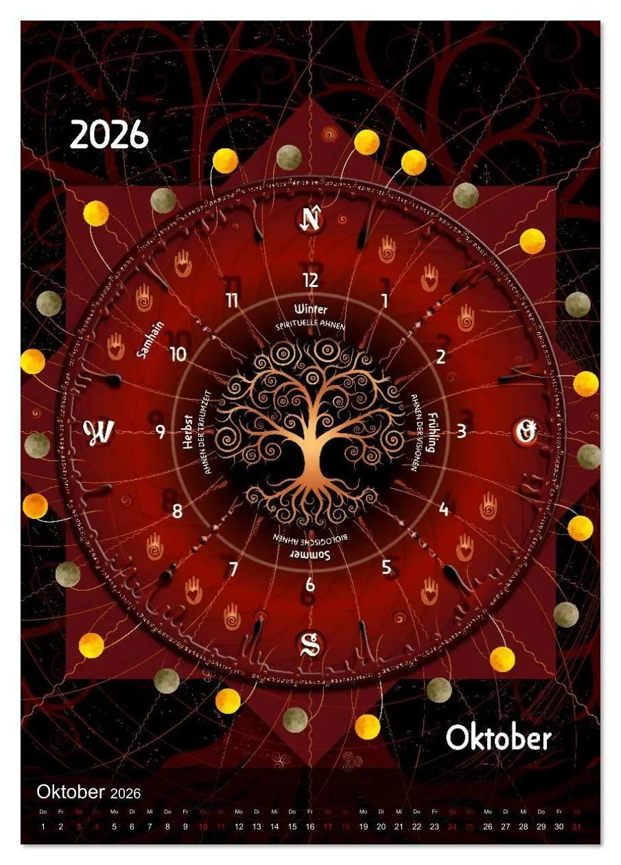 Bild: 9783516632637 | Jahreskreise (Tischkalender 2026 DIN A5 hoch), CALVENDO Monatskalender