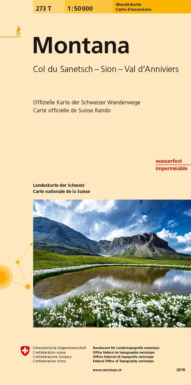 Cover: 9783302302737 | Swisstopo 1 : 50 000 Montana Wanderkarte | (Land-)Karte | Deutsch
