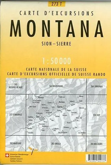 Bild: 9783302302737 | Swisstopo 1 : 50 000 Montana Wanderkarte | (Land-)Karte | Deutsch