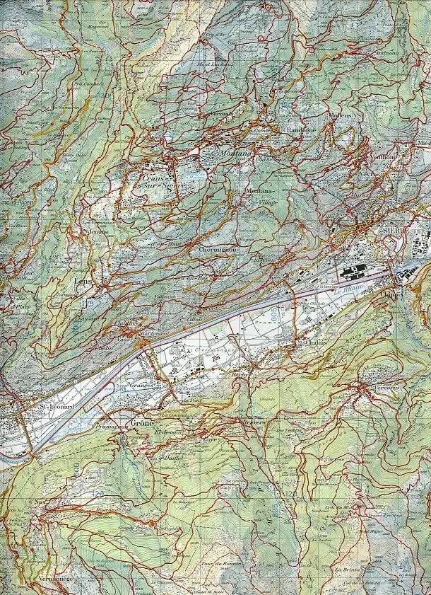 Bild: 9783302302737 | Swisstopo 1 : 50 000 Montana Wanderkarte | (Land-)Karte | Deutsch