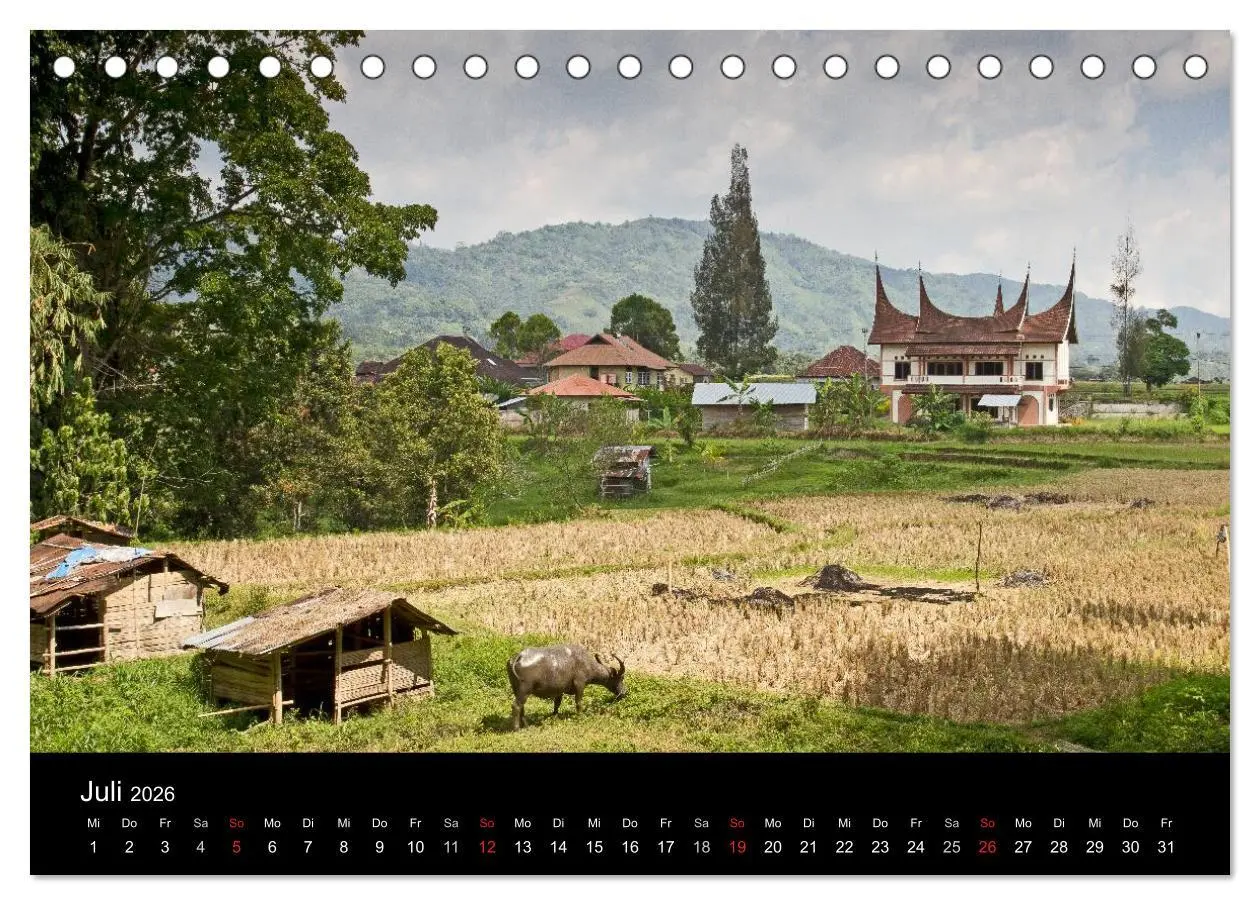 Bild: 9783516172737 | Indonesien (Tischkalender 2026 DIN A5 quer), CALVENDO Monatskalender