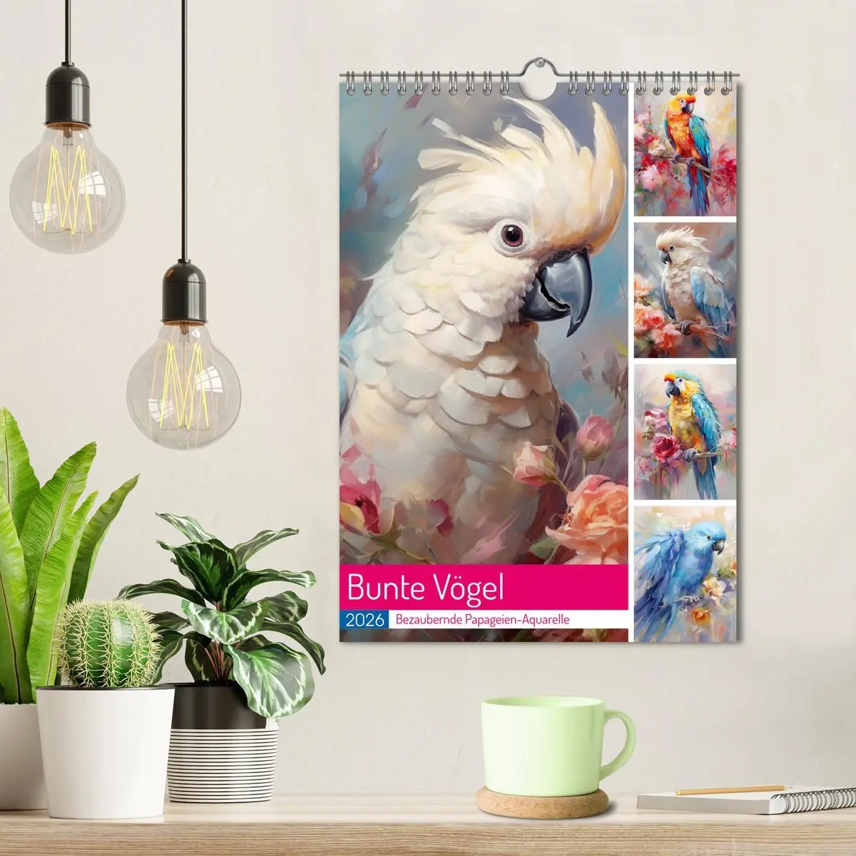 Bild: 9783516312737 | Bunte Vögel. Bezaubernde Papageien-Aquarelle (Wandkalender 2026 DIN...