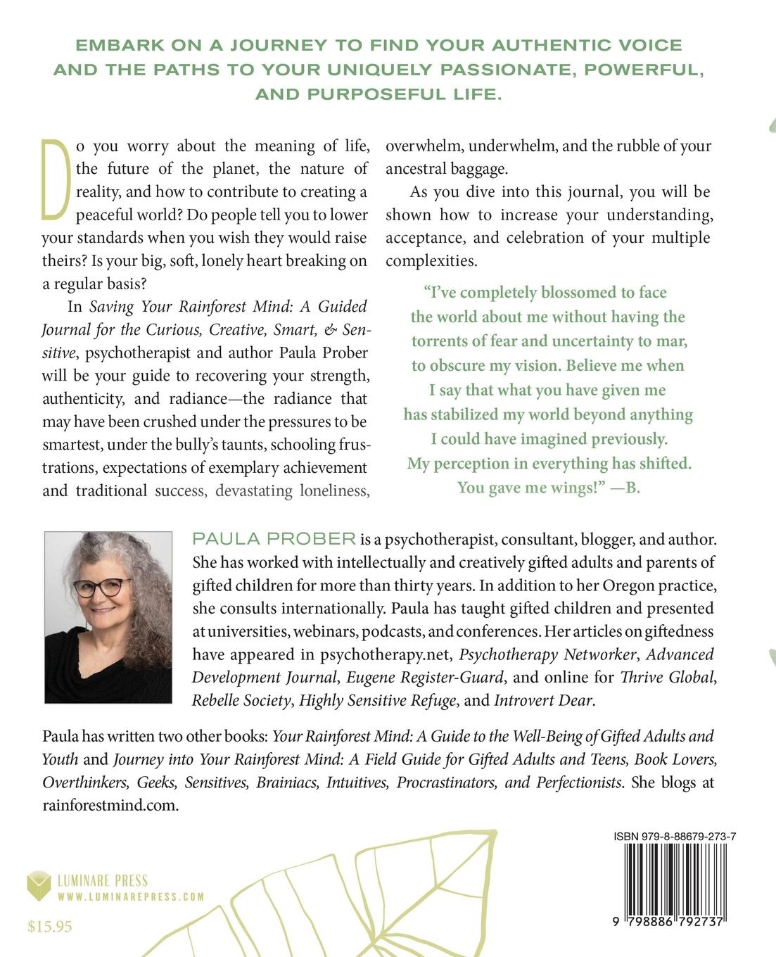 Rückseite: 9798886792737 | Saving Your Rainforest Mind | Paula Prober | Taschenbuch | Englisch