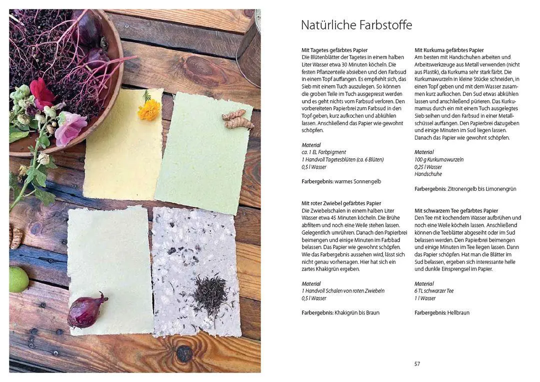 Bild: 9783258602837 | Papiere schöpfen und gestalten | Projekte aus Altpapieren und Pflanzen